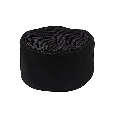 Deltaplus Ponytail Beanie, Chef Hat, Mesh Top, C19PTC, Black 33939